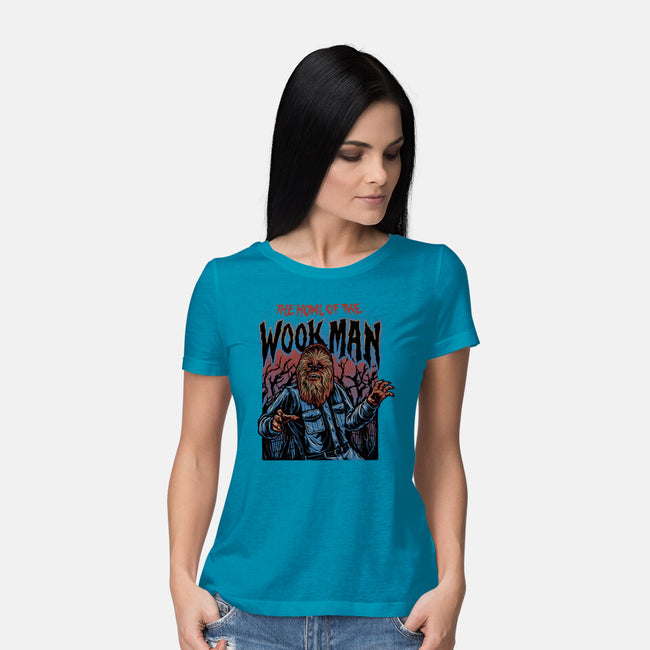The Howl Of The Wookman-Womens-Basic-Tee-glitchygorilla