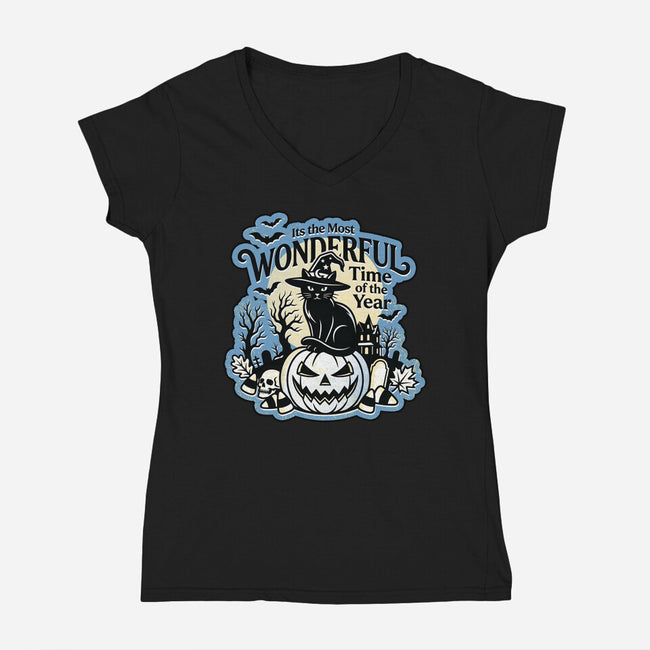 The Most Wonderful Time Of The Year-Womens-V-Neck-Tee-palmstreet