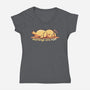 Mornings Are Ruff-Womens-V-Neck-Tee-TechraNova