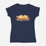 Mornings Are Ruff-Womens-V-Neck-Tee-TechraNova