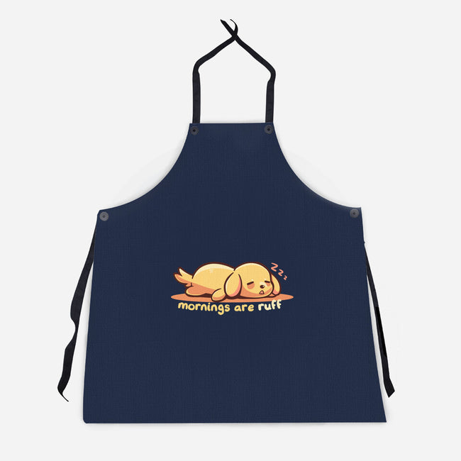 Mornings Are Ruff-Unisex-Kitchen-Apron-TechraNova