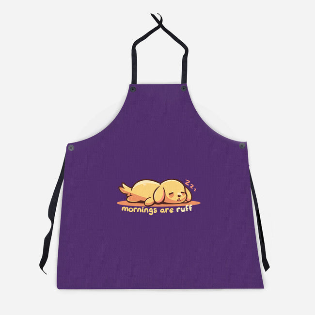 Mornings Are Ruff-Unisex-Kitchen-Apron-TechraNova