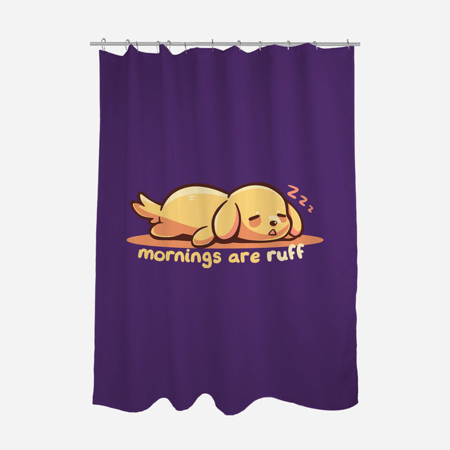 Mornings Are Ruff-None-Polyester-Shower Curtain-TechraNova