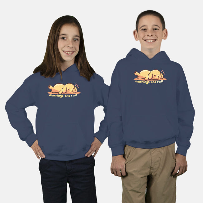 Mornings Are Ruff-Youth-Pullover-Sweatshirt-TechraNova