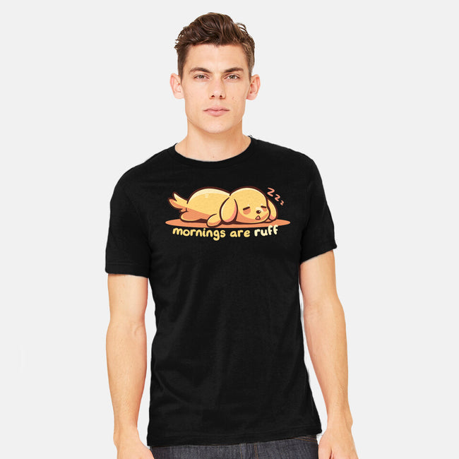 Mornings Are Ruff-Mens-Heavyweight-Tee-TechraNova