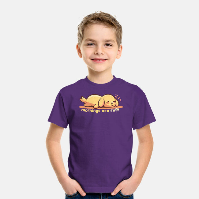 Mornings Are Ruff-Youth-Basic-Tee-TechraNova