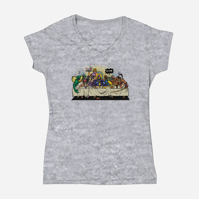 Evil A La Carte-Womens-V-Neck-Tee-AndreusD