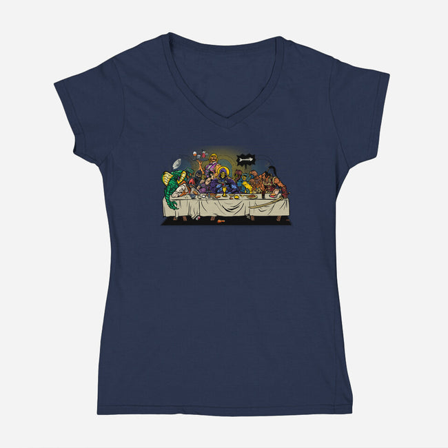 Evil A La Carte-Womens-V-Neck-Tee-AndreusD