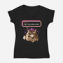Donut I Am Yelling Carl-Womens-V-Neck-Tee-rocketman_art