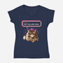 Donut I Am Yelling Carl-Womens-V-Neck-Tee-rocketman_art