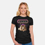 Donut I Am Yelling Carl-Womens-Fitted-Tee-rocketman_art
