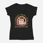 Support Your Local Dungeon Cat-Womens-V-Neck-Tee-rocketman_art