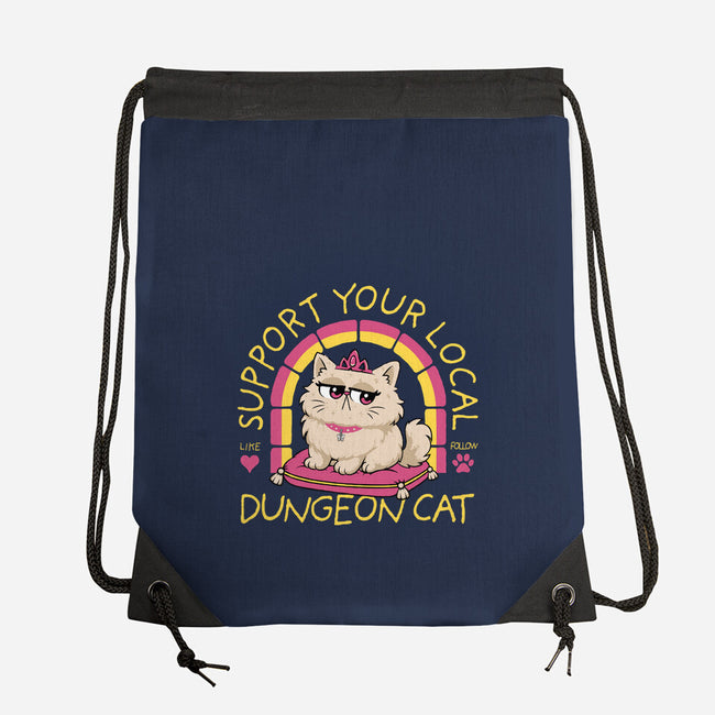 Support Your Local Dungeon Cat-None-Drawstring-Bag-rocketman_art