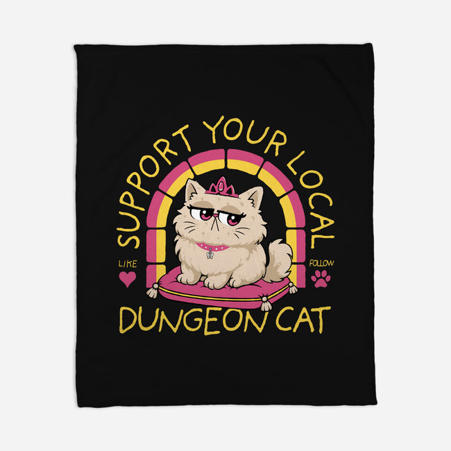 Support Your Local Dungeon Cat-None-Fleece-Blanket-rocketman_art