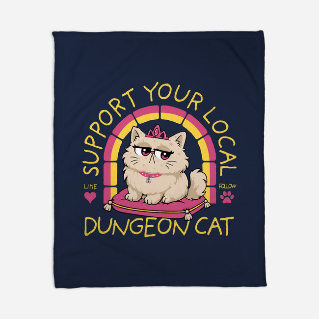 Support Your Local Dungeon Cat-None-Fleece-Blanket-rocketman_art