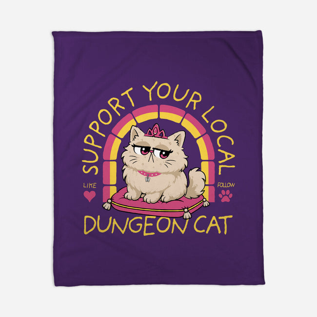 Support Your Local Dungeon Cat-None-Fleece-Blanket-rocketman_art