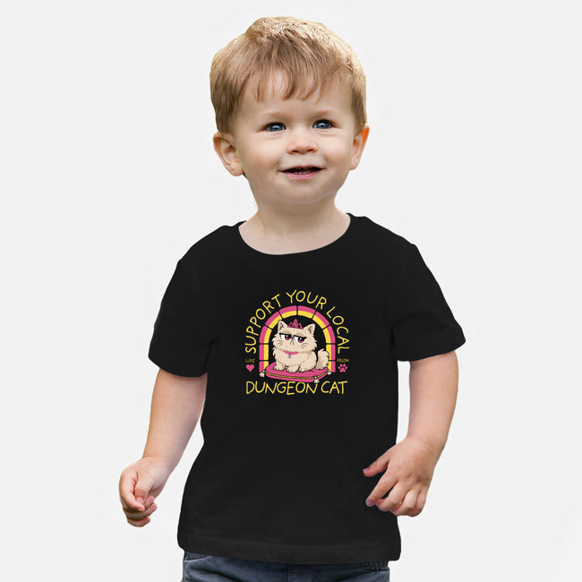 Support Your Local Dungeon Cat-Baby-Basic-Tee-rocketman_art
