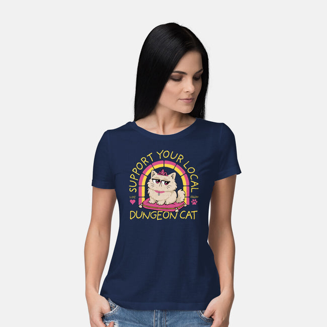 Support Your Local Dungeon Cat-Womens-Basic-Tee-rocketman_art