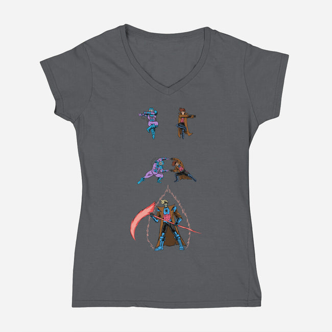 Death Fusion-Womens-V-Neck-Tee-joerawks