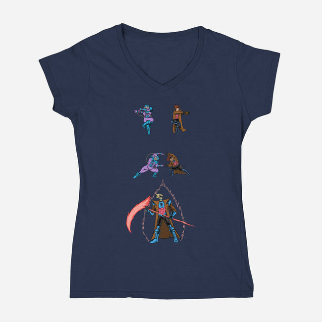 Death Fusion-Womens-V-Neck-Tee-joerawks