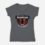 Upside Down State-Womens-V-Neck-Tee-dandingeroz