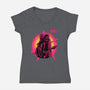 Burn To The Ground-Womens-V-Neck-Tee-rmatix