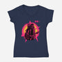 Burn To The Ground-Womens-V-Neck-Tee-rmatix