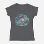 An Otterly Good Summer-Womens-V-Neck-Tee-TechraNova