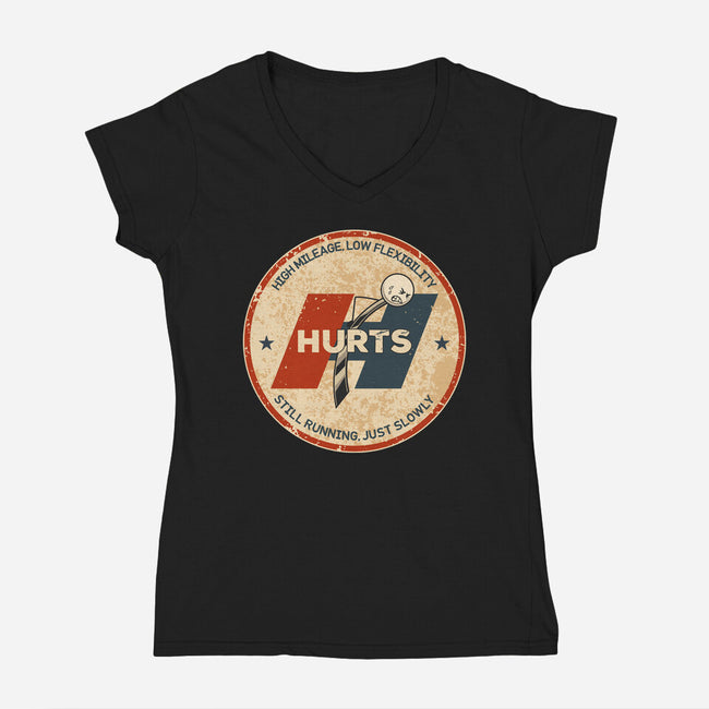 Performance Hurts-Womens-V-Neck-Tee-retrodivision