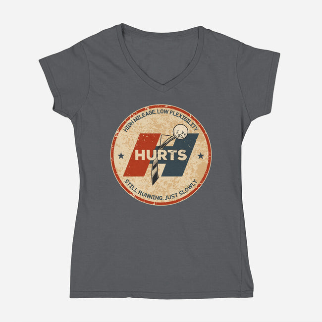 Performance Hurts-Womens-V-Neck-Tee-retrodivision