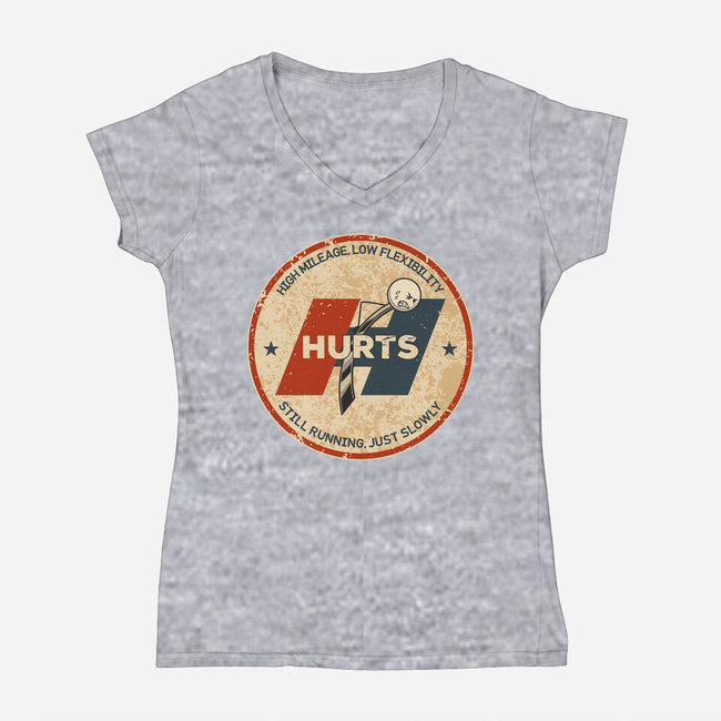 Performance Hurts-Womens-V-Neck-Tee-retrodivision