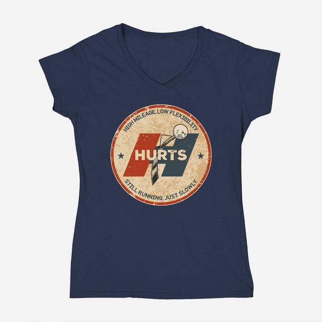 Performance Hurts-Womens-V-Neck-Tee-retrodivision