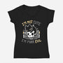 I Am Purr Evil-Womens-V-Neck-Tee-Vallina84