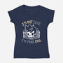 I Am Purr Evil-Womens-V-Neck-Tee-Vallina84
