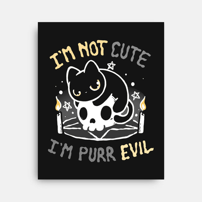 I Am Purr Evil-None-Stretched-Canvas-Vallina84