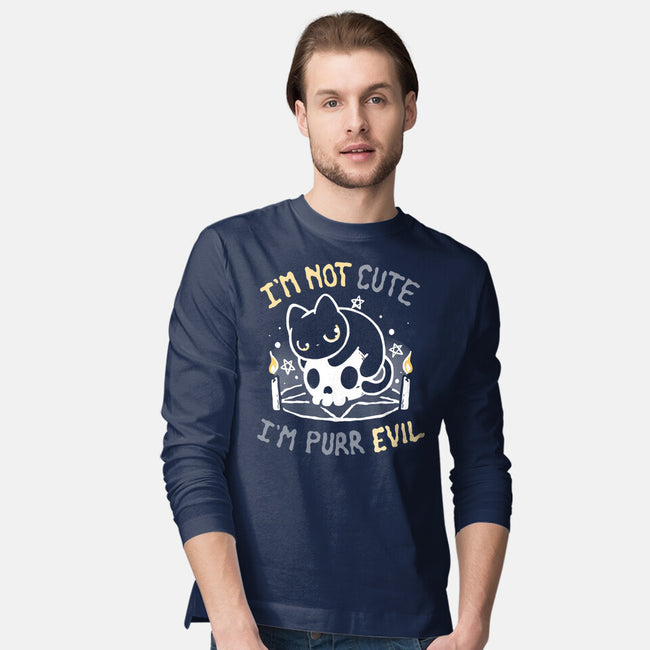 I Am Purr Evil-Mens-Long Sleeved-Tee-Vallina84