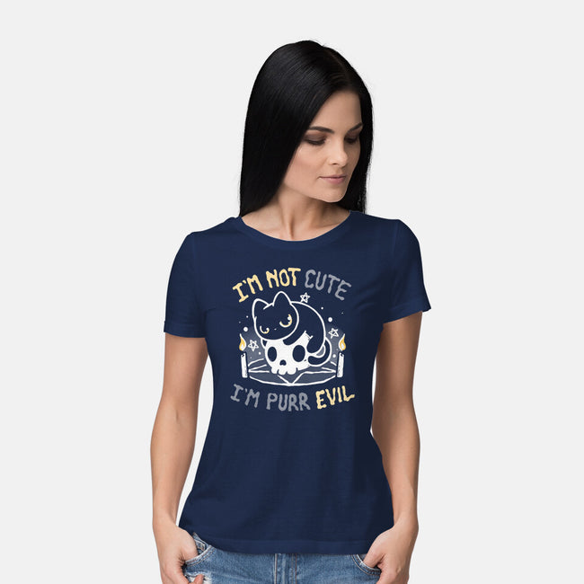 I Am Purr Evil-Womens-Basic-Tee-Vallina84
