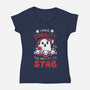 I Have Stability-Womens-V-Neck-Tee-Vallina84