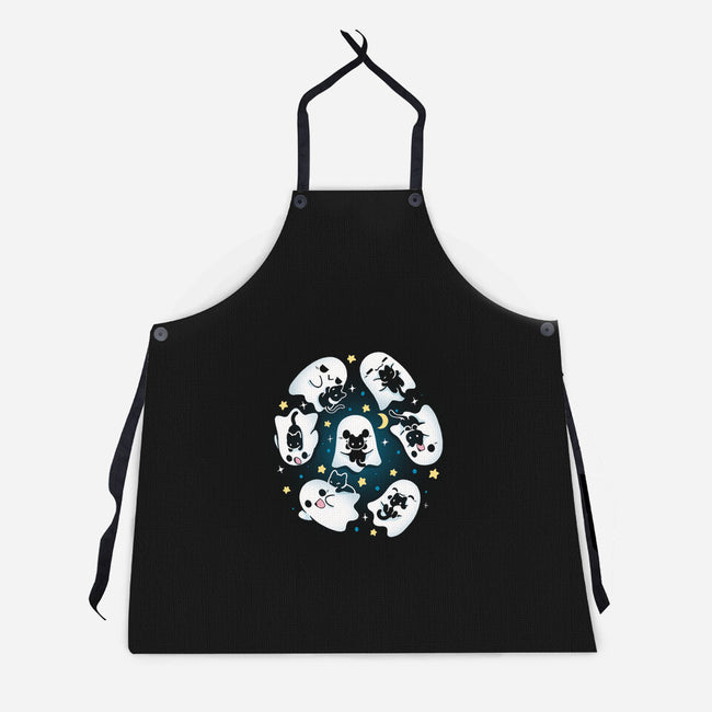 Ghosts Kittens-Unisex-Kitchen-Apron-Vallina84