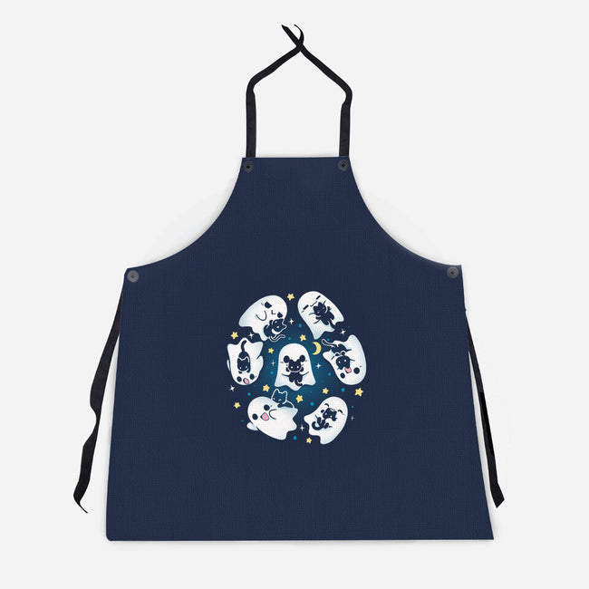 Ghosts Kittens-Unisex-Kitchen-Apron-Vallina84