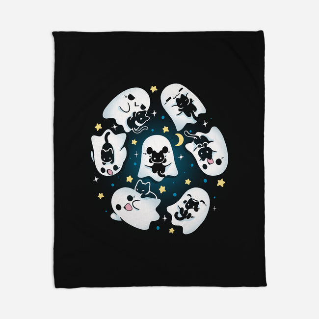 Ghosts Kittens-None-Fleece-Blanket-Vallina84