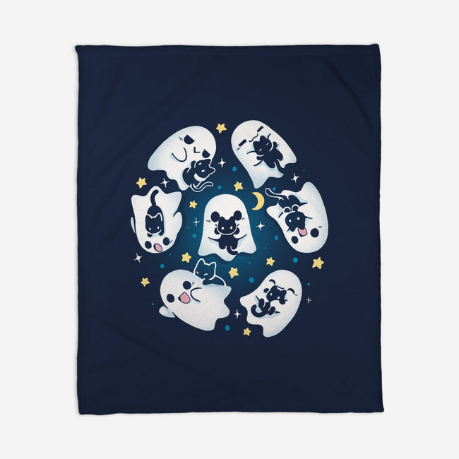 Ghosts Kittens-None-Fleece-Blanket-Vallina84