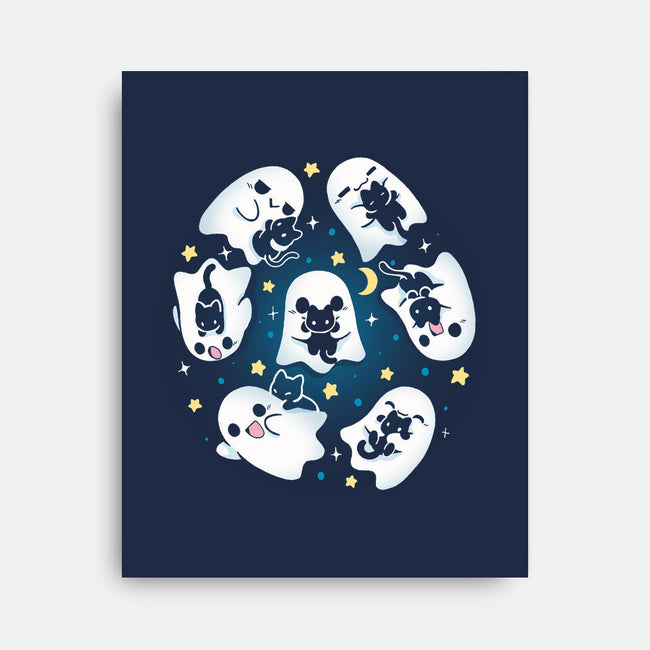 Ghosts Kittens-None-Stretched-Canvas-Vallina84