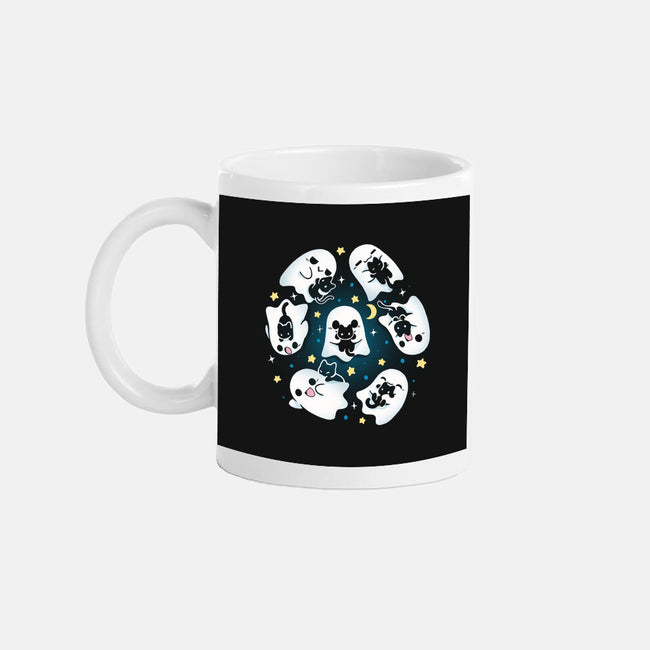 Ghosts Kittens-None-Mug-Drinkware-Vallina84