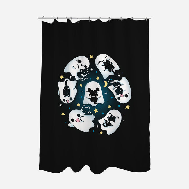 Ghosts Kittens-None-Polyester-Shower Curtain-Vallina84