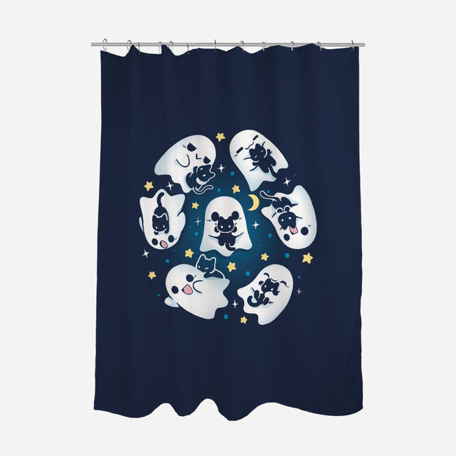 Ghosts Kittens-None-Polyester-Shower Curtain-Vallina84