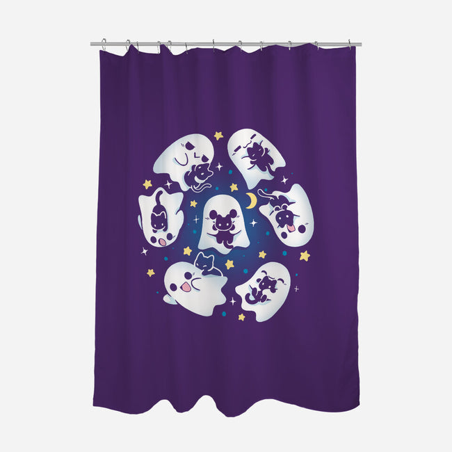 Ghosts Kittens-None-Polyester-Shower Curtain-Vallina84