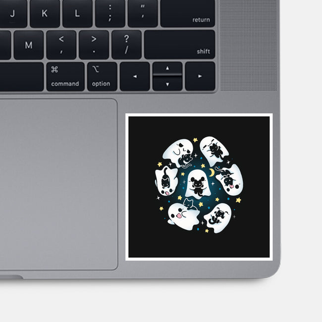 Ghosts Kittens-None-Glossy-Sticker-Vallina84