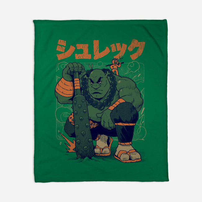 Shurekku Oni-None-Fleece-Blanket-Bruno Mota