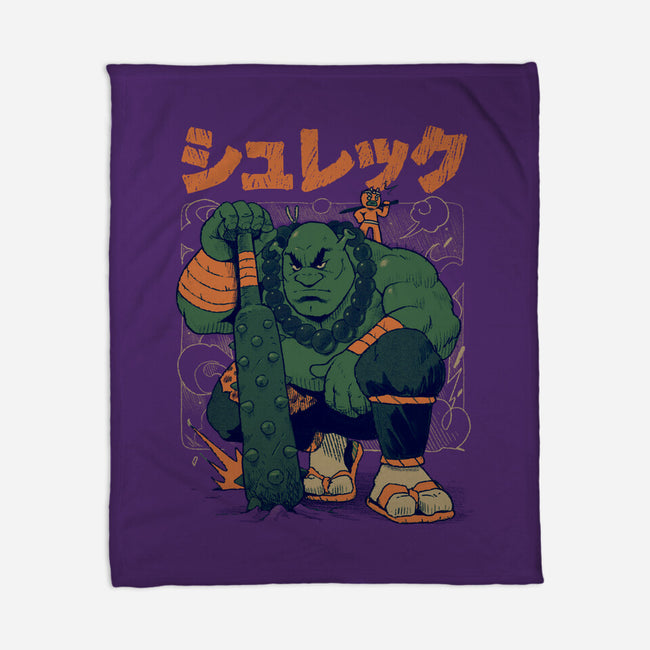 Shurekku Oni-None-Fleece-Blanket-Bruno Mota